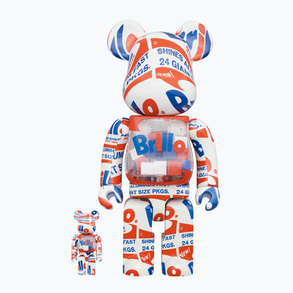 ANDY WARHOL BRILLO BE@RBRICK 400% & 100%