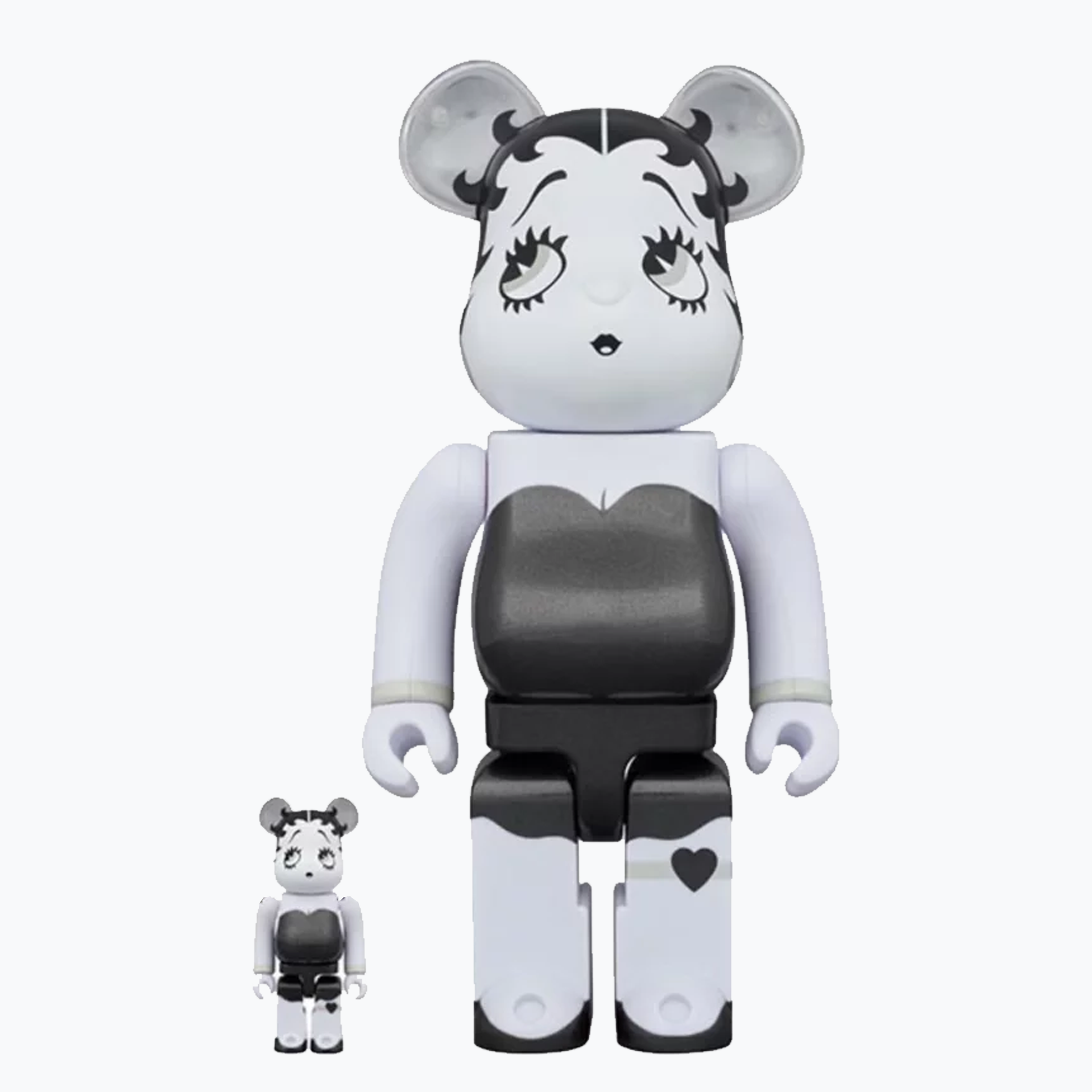 BETTY BOOP BLACK AND WHITE BE@RBRICK 400% & 100%