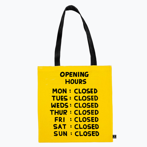 DAVID SHRIGLEY - ' OPENING OURS' FUNNY TOTE BAGp