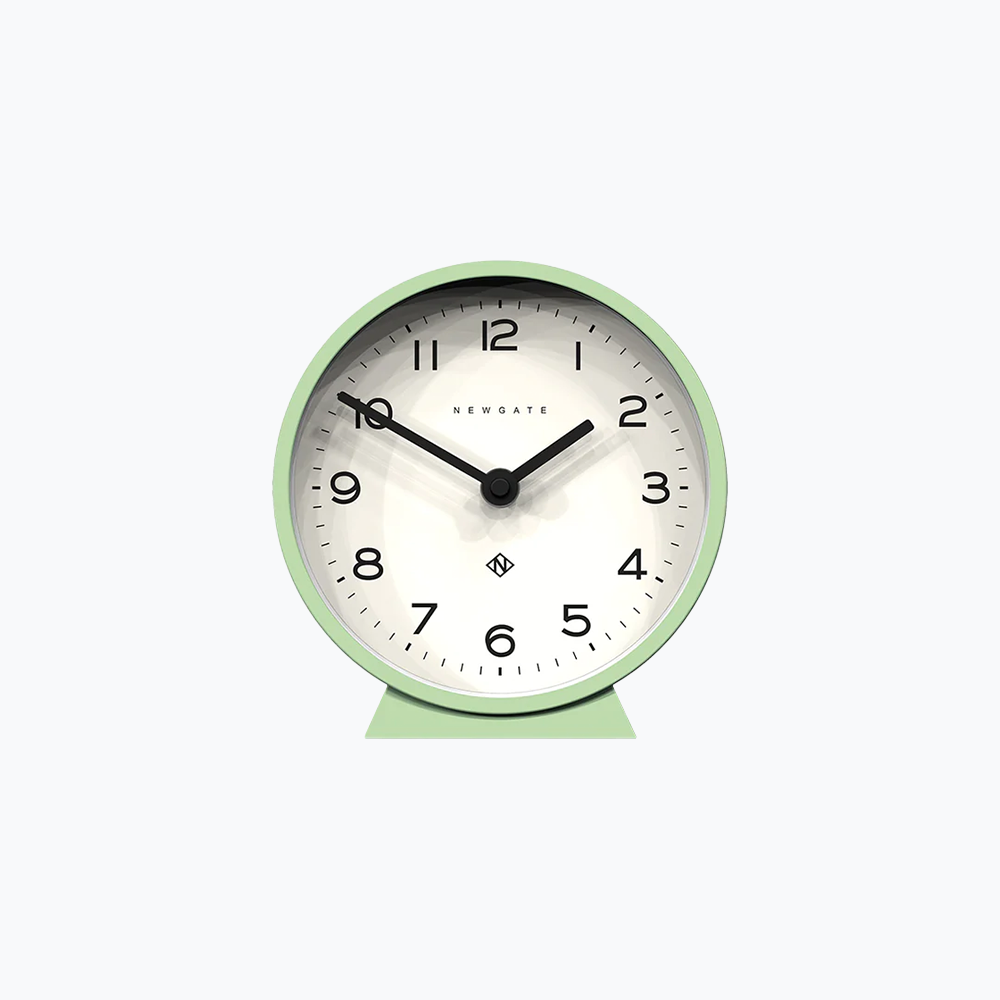 NEWGATE - 'M Mantel Echo' Colourful Modern Mantel Clock - Neo Mint
