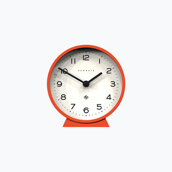 NEWGATE - 'M Mantel Echo' Colourful Modern Mantel Clock - Bright Orange