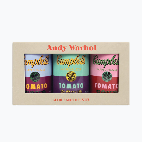Andy Warhol - Soup Cans Set of 3 Shaped Puzzles in Tins