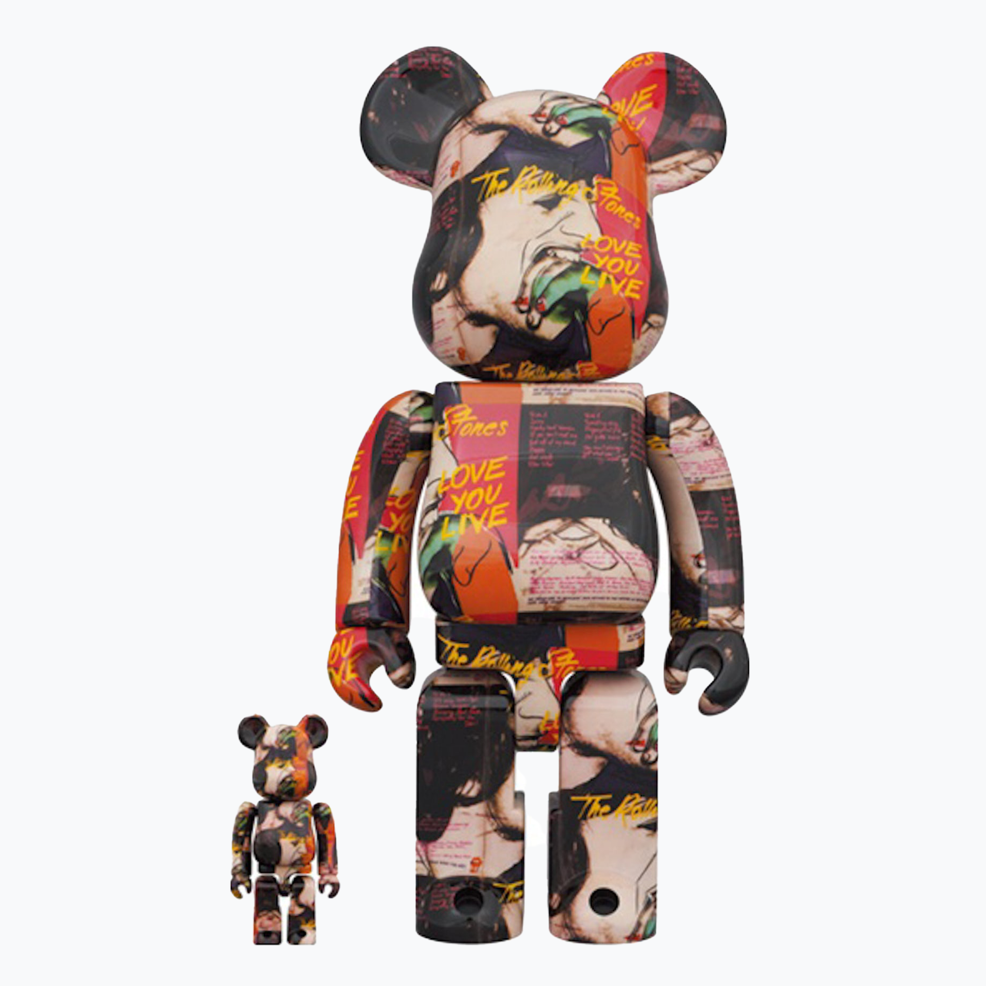 ANDY WARHOL X THE ROLLING STONES LOVE YOU LIVE BE@RBRICK 400% & 100%
