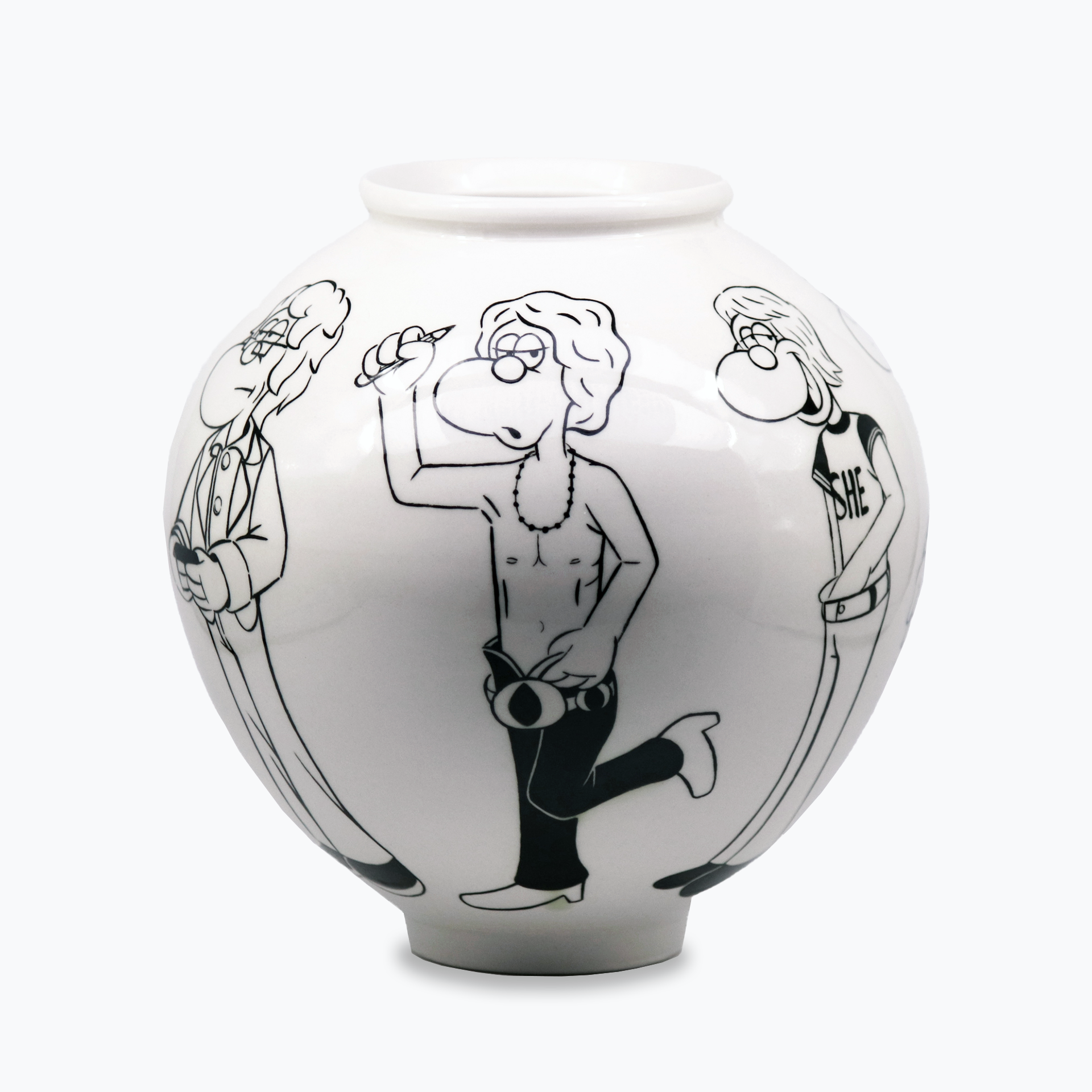 MALO - 'Capture' Handpainted Ceramic Vase