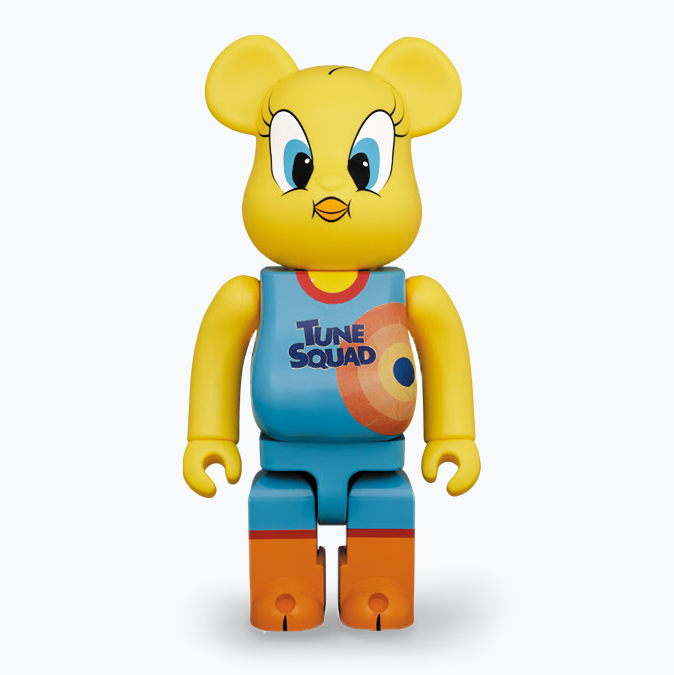 BE@RBRICK TWEETY 1000% (SPACE JAM) MEDICOM TOY x Space Jam A New Legacy Tweety BE@RBRICK 1000% Figure | Yellow  | FARFETCH UK