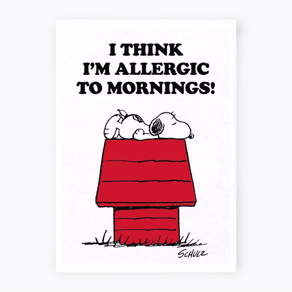 Peanuts 'Allergic to Mornings' Tea Towel - Flexxlex Store