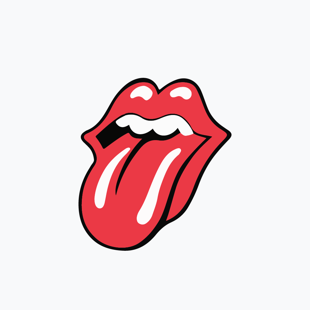 The Rolling Stones Lips & Tongue Black Chrome Version Be The Rolling Stones Lips & Tongue Black Chrome Version Be